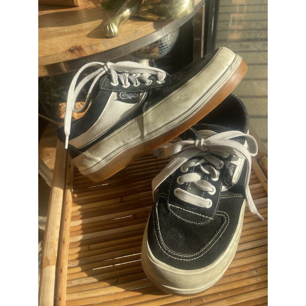 Vtg Candies W Size 6 Black Skater Sneaker Shoes 90’s